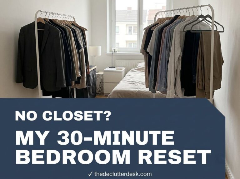 I Don’t Have a Closet: How I Reset My Bedroom in 30 Minutes